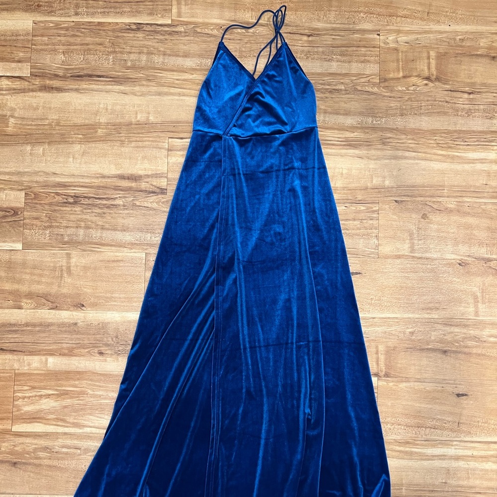 Velvet blue dress size S